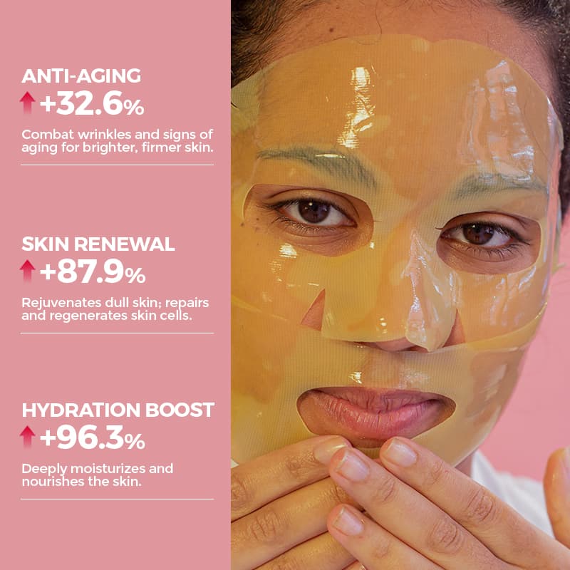 24k Gold Bio-Cloud Mask Deep Hydrating Hyaluronic Acid Hydrogel Jelly Mask Skin Collagen Face Sheet Mask - image 1