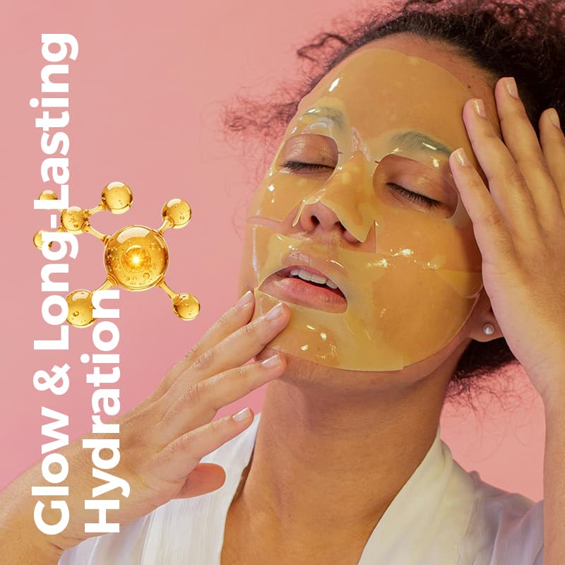 24k Gold Bio-Cloud Mask Deep Hydrating Hyaluronic Acid Hydrogel Jelly Mask Skin Collagen Face Sheet Mask thumbnail 19