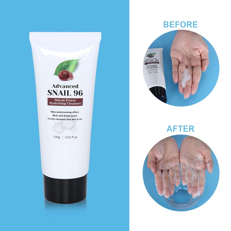 96% Snail Slime Serum Glutinous Rice Flour Mochi Face Wash Cleanser Skin Set Vitamin C Moisturizing