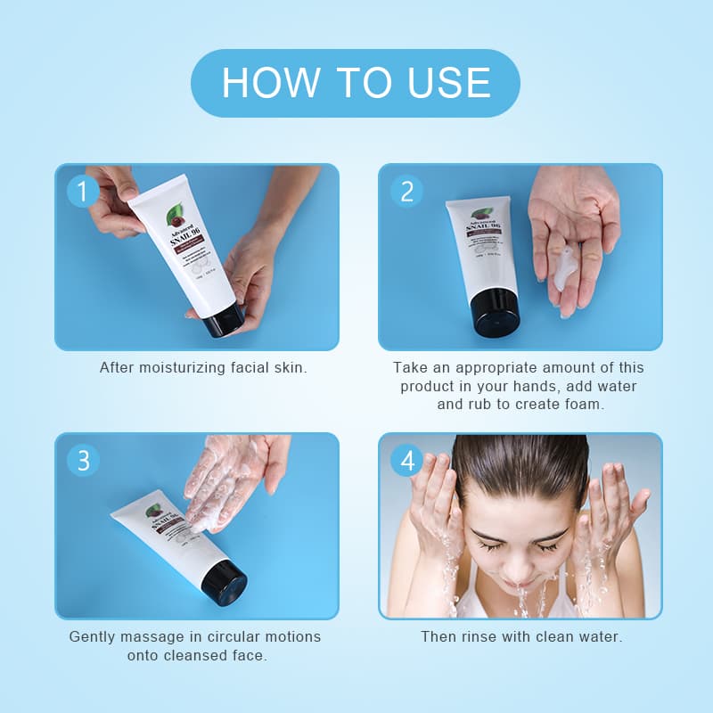96% Snail Slime Serum Glutinous Rice Flour Mochi Face Wash Cleanser Skin Set Vitamin C Moisturizing thumbnail 7