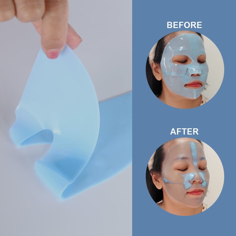 Blue Bio-Collagen Film Sheet Mask Peptide Anti-Wrinkle Firming Hyaluronic Acid Whitening Facial Mask thumbnail 7