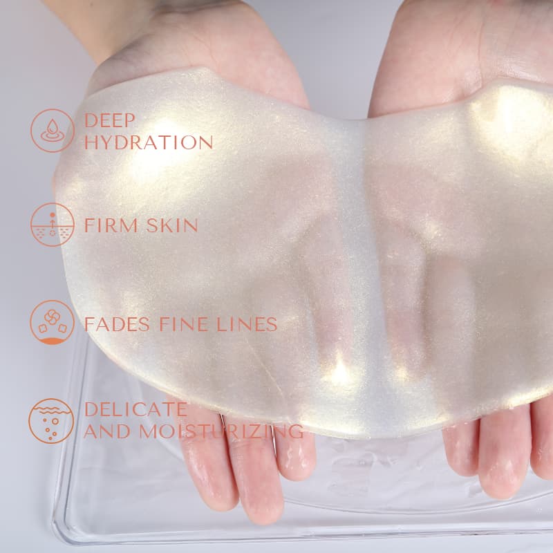 Collagen Sheet Neck Mask Whitening Vitamin C Firming Hydrating Moisturizer with Caviar Care Neck Wrinkle Patches - image 1