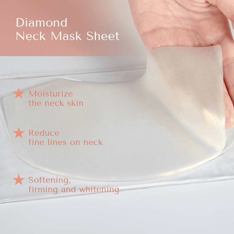 Collagen Sheet Neck Mask Whitening Vitamin C Firming Hydrating Moisturizer with Caviar Care Neck Wrinkle Patches thumbnail 2