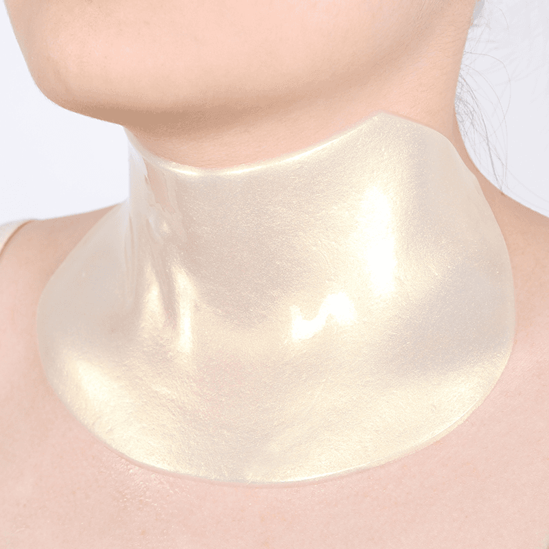 Collagen Sheet Neck Mask Whitening Vitamin C Firming Hydrating Moisturizer with Caviar Care Neck Wrinkle Patches thumbnail 4
