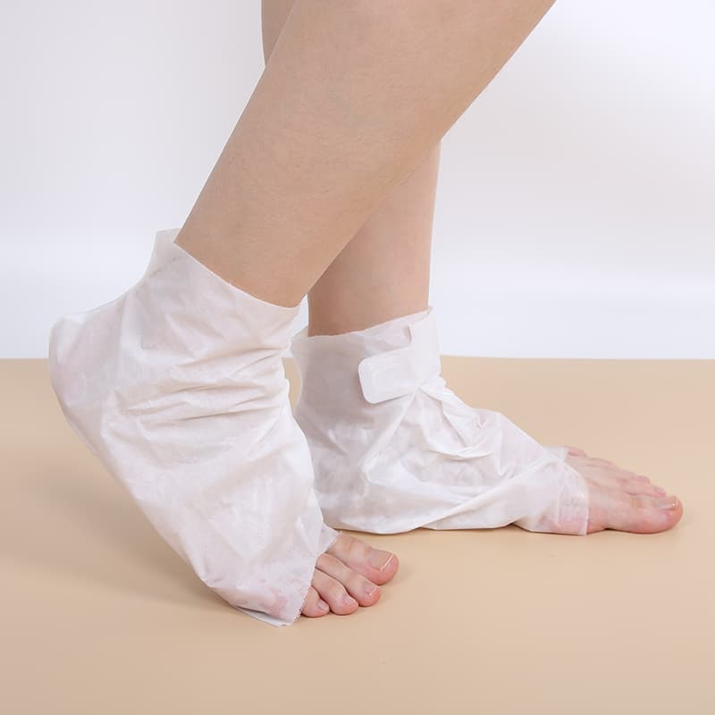 Customize Manufacturer Pre-Cut Toes Deep Moisturizing Collagen Pedi Socks Foot Mask for Pedicure Treatment thumbnail 6