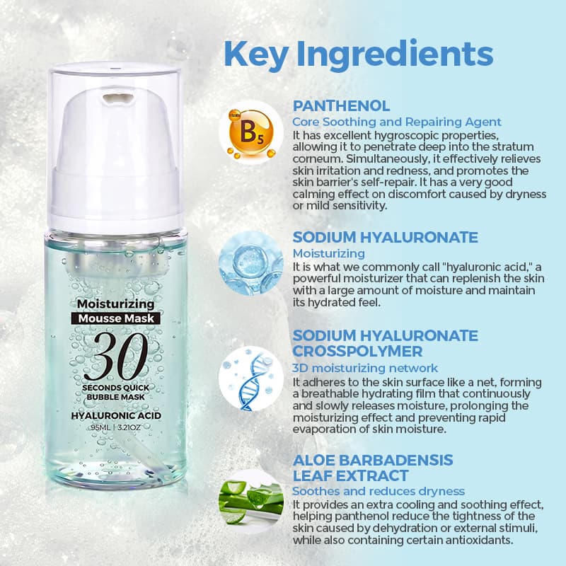 Deep Moisturizing Oxygen Bubble Mask Sheet Sodium Hyaluronate Foam Bubble Toner for Dull Skin Private Label B thumbnail 4