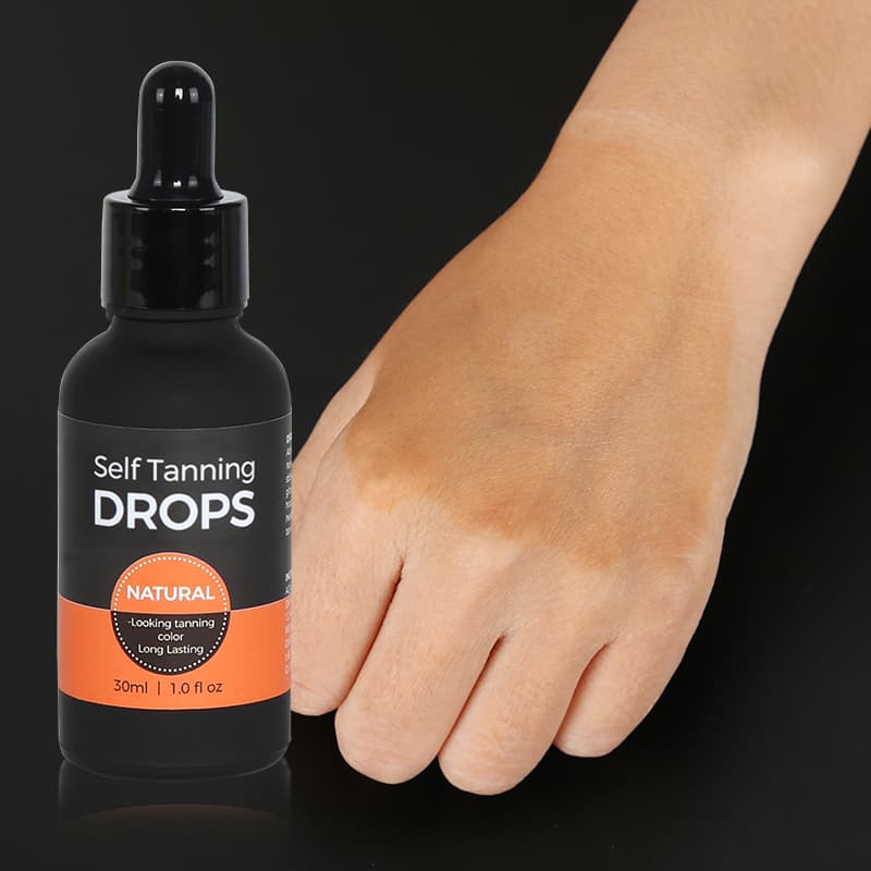 Direct Self Tanning Drops Vegan Face Lotion Dark Sunless Tanner Face Serum Vitamin C thumbnail 5