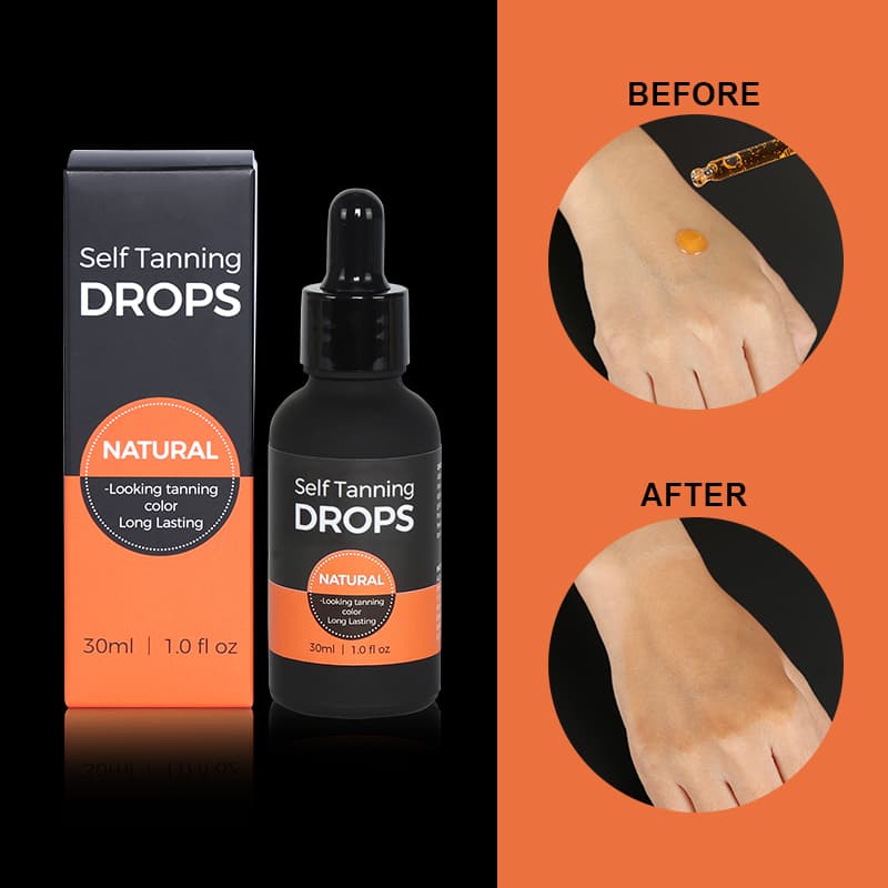 Direct Self Tanning Drops Vegan Face Lotion Dark Sunless Tanner Face Serum Vitamin C thumbnail 9