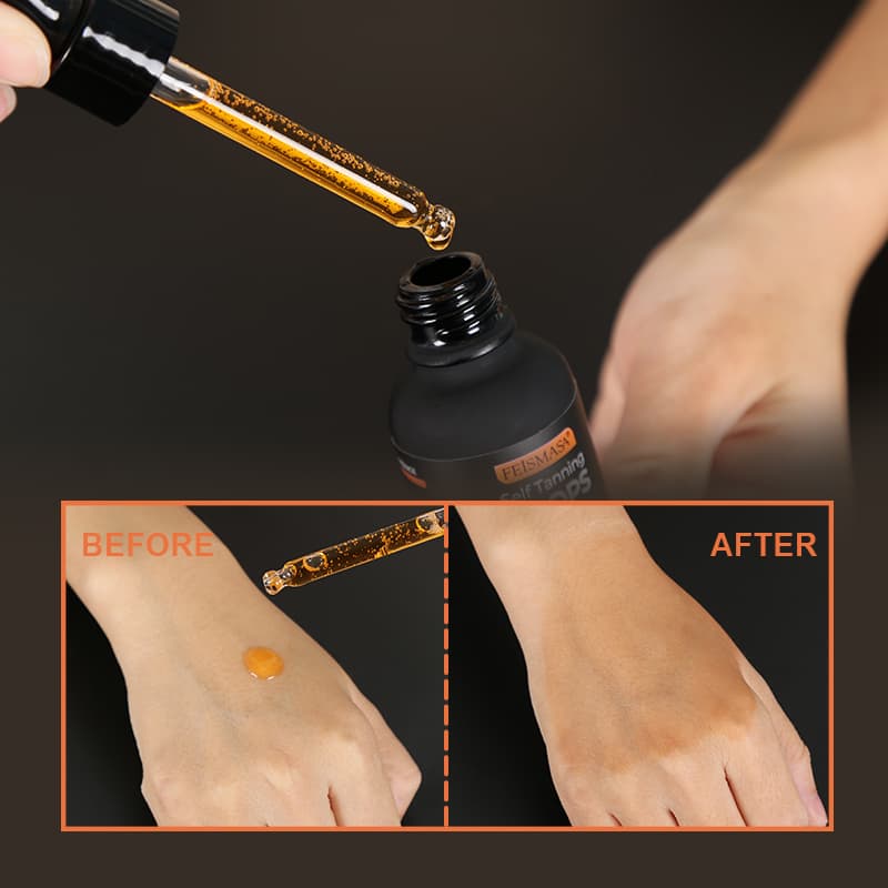 Direct Self Tanning Drops Vegan Face Lotion Dark Sunless Tanner Face Serum Vitamin C thumbnail 10