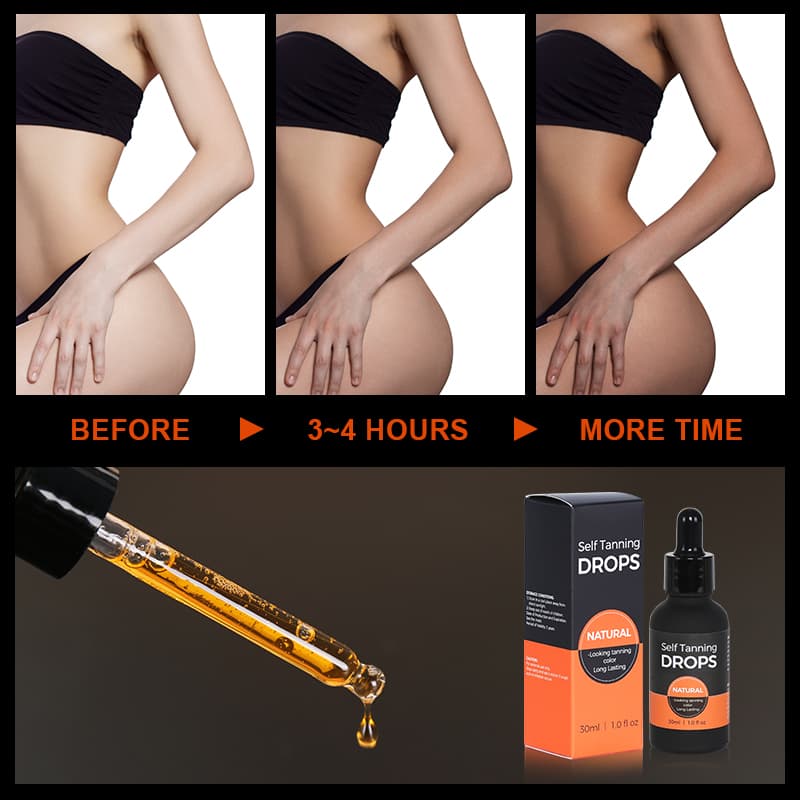 Direct Self Tanning Drops Vegan Face Lotion Dark Sunless Tanner Face Serum Vitamin C thumbnail 12