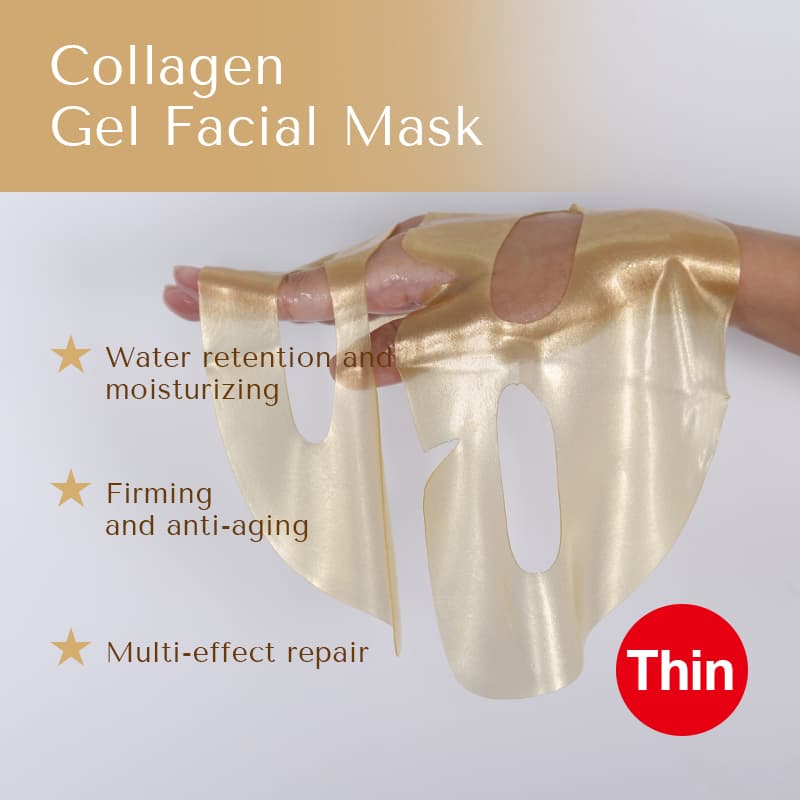 Gold 24K Anti-Aging Firming Elasticity Retinol Peptide Facial Mask Korean Skincare Jelly Gel Collagen Mask thumbnail 9