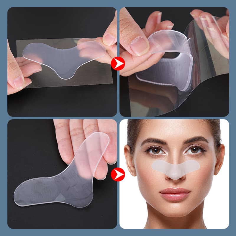 Hydrocolloid Nose Nasolabial Folds Patches Mask Silicone Gel Nose Pads Set - image 1
