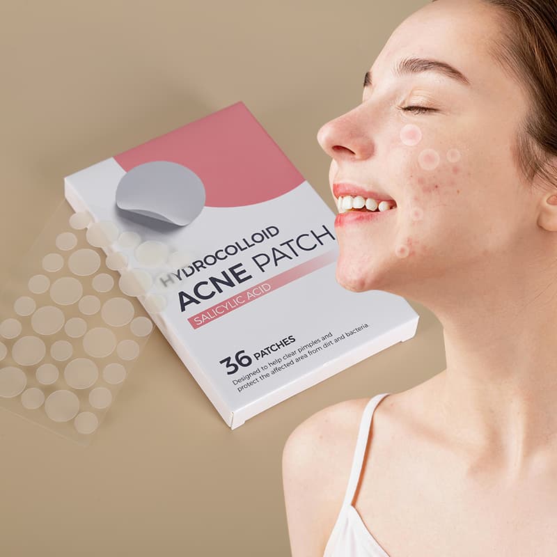 Hydrocolloid Salicylic Acid Acne Pimple Patch Facial Acne Products Dots for Spots Acne Patches thumbnail 6