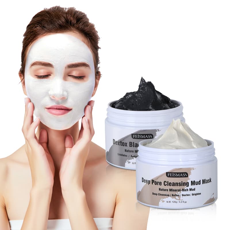 Logo Clay Powder Face Skin Mask Vitamin C  Mud Mask for Deep Cleansing Minimize Pores Moisturizing Clay Mask - image 1