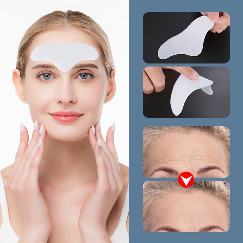 Logo Forehead Facial Patches Lifting Firming Hydrolyzed Gel Smile Line Patch - image 1