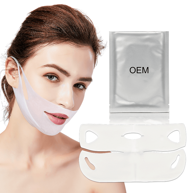 Logo V Line Lifting Double Gel Facial Mask Chin Collagen V Shape Slimming Hydrating Face Mask Lifting thumbnail 4