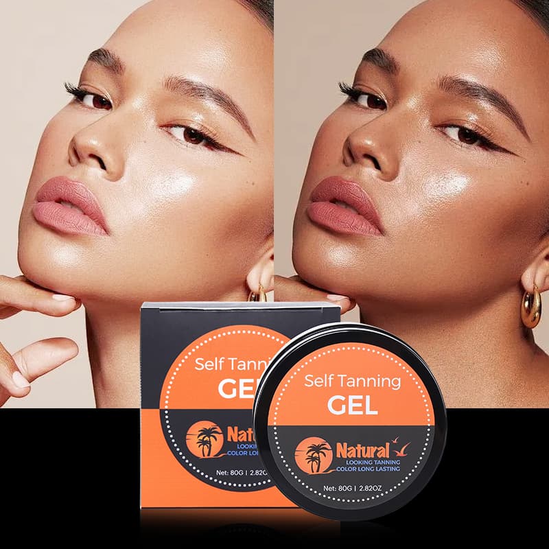 Natural Self Tanning Gel with Bronzing Drops for Face and Body Sunless Glow Hydrating Rapid Tan Formula thumbnail 9