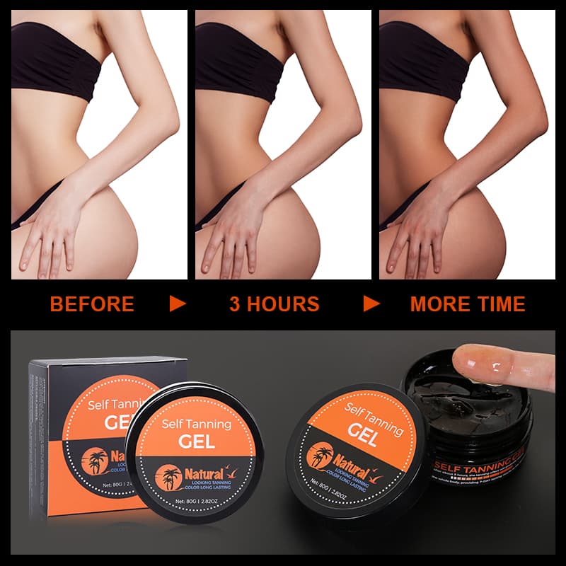 Natural Self Tanning Gel with Bronzing Drops for Face and Body Sunless Glow Hydrating Rapid Tan Formula thumbnail 11