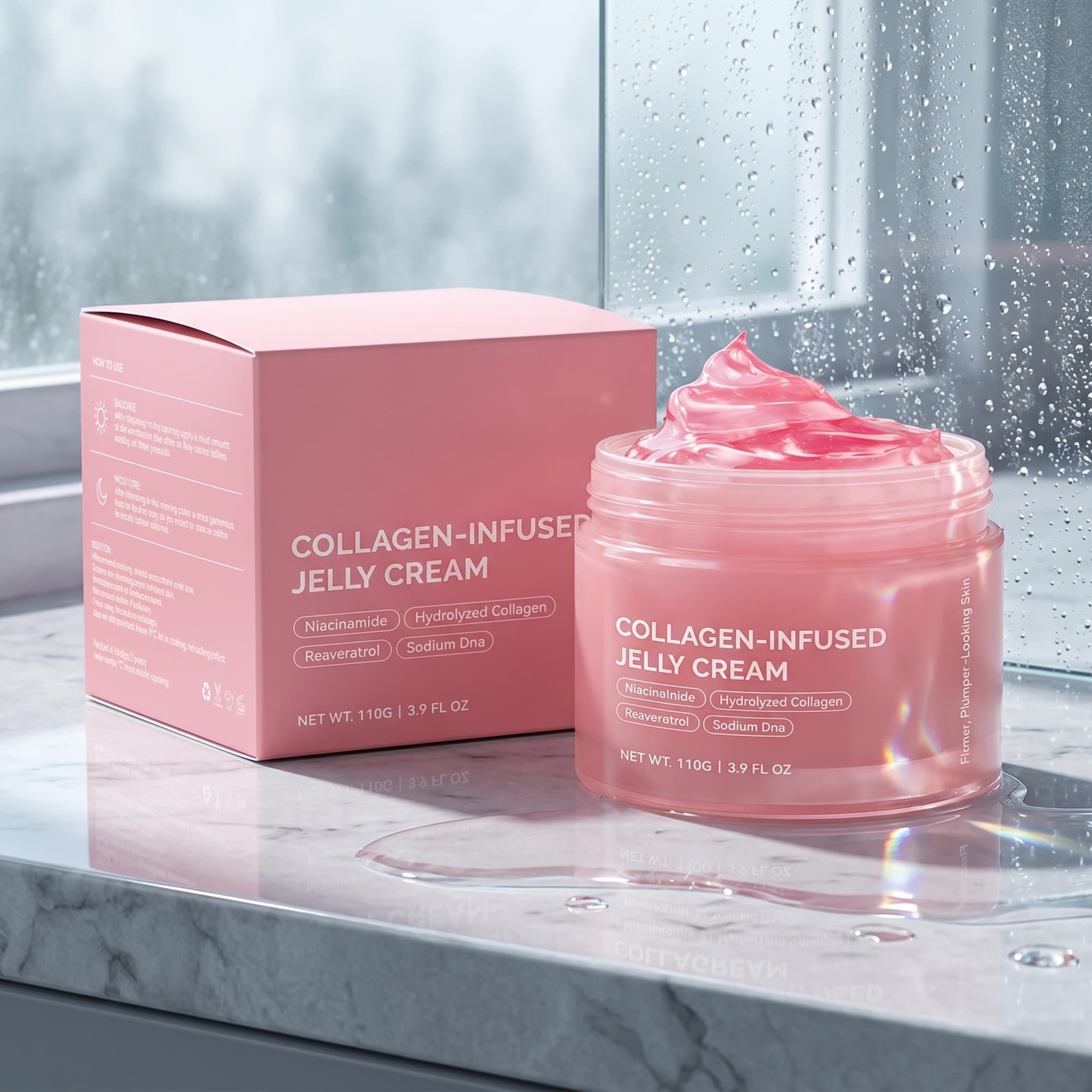 Niacinamide Hydrating Collagen Face Cream Resveratrol Moisturizing Collagen Jelly Cream thumbnail 4