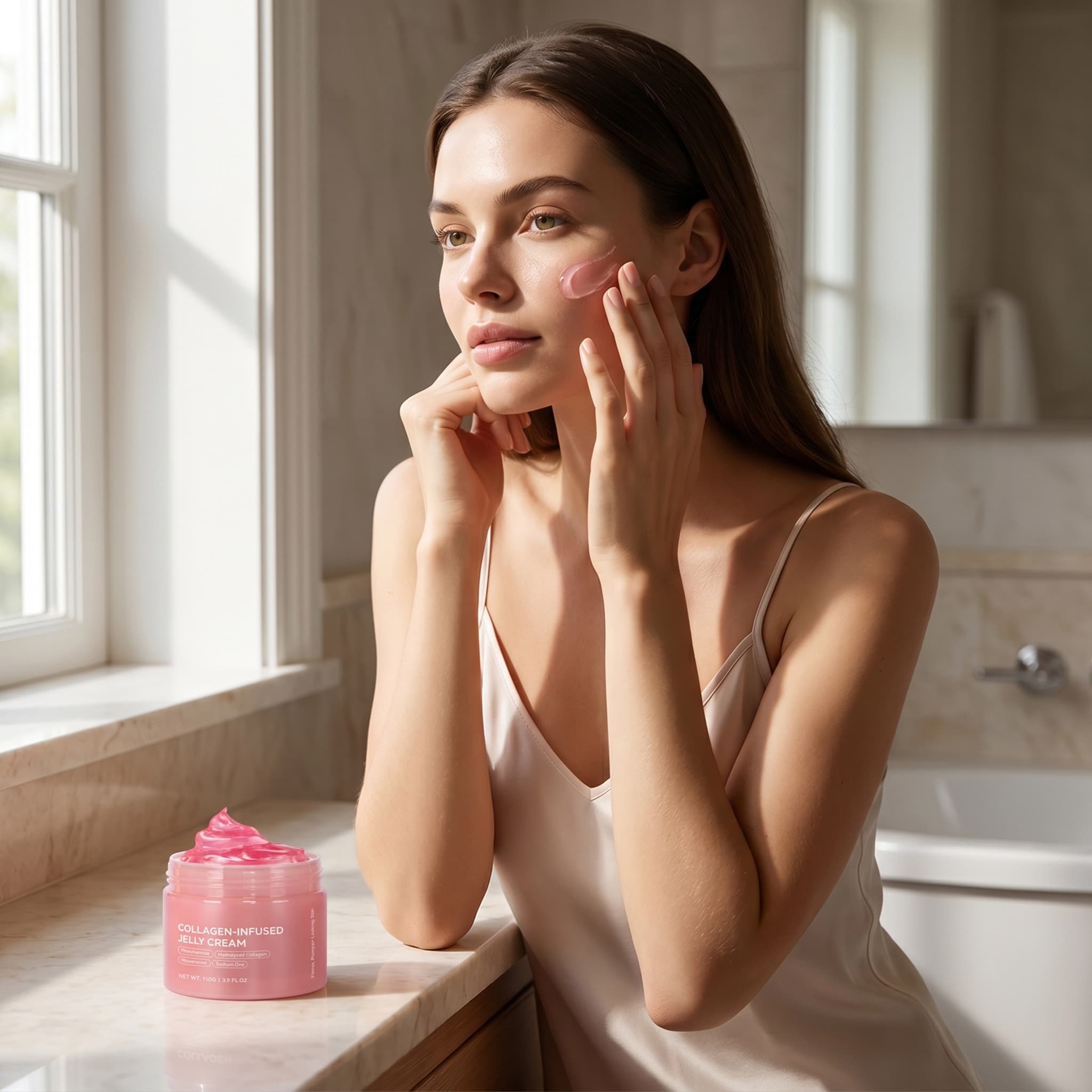 Niacinamide Hydrating Collagen Face Cream Resveratrol Moisturizing Collagen Jelly Cream thumbnail 5