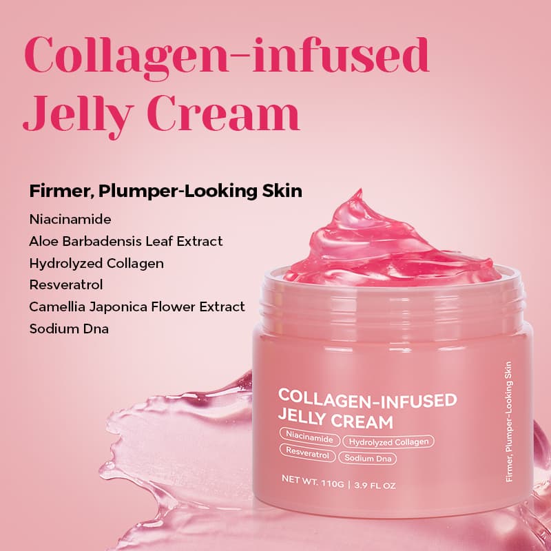Niacinamide Hydrating Collagen Face Cream Resveratrol Moisturizing Collagen Jelly Cream thumbnail 10