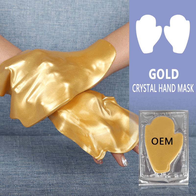 Nourishing Whitening Jelly Hydrating Anti-Wrinkle 24K Gold Crystal Collagen Hand Mask thumbnail 4