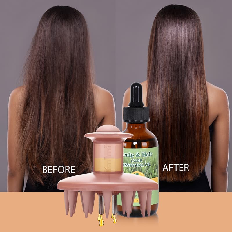 Organic Vegan Peptides Moisturizing Hair Growth Serum for Hair Regrowth & Scalp Massage thumbnail 16