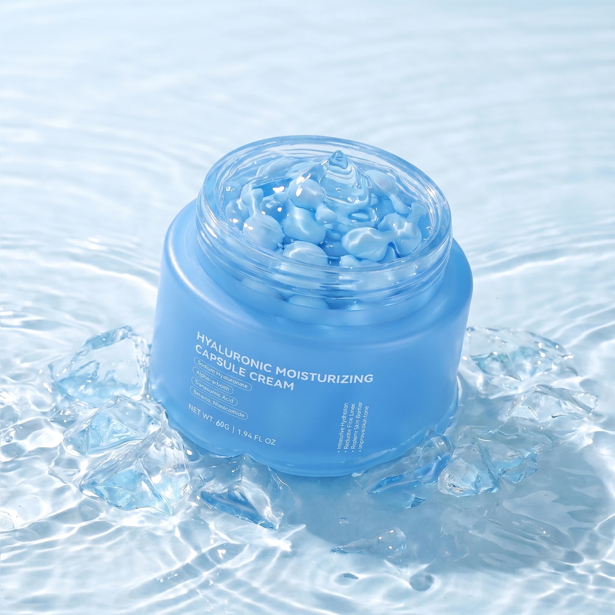 Panthenol Collagen Jelly Face Cream Korean Face Moisturizer Firming Anti-Aging Capsule Cream thumbnail 3