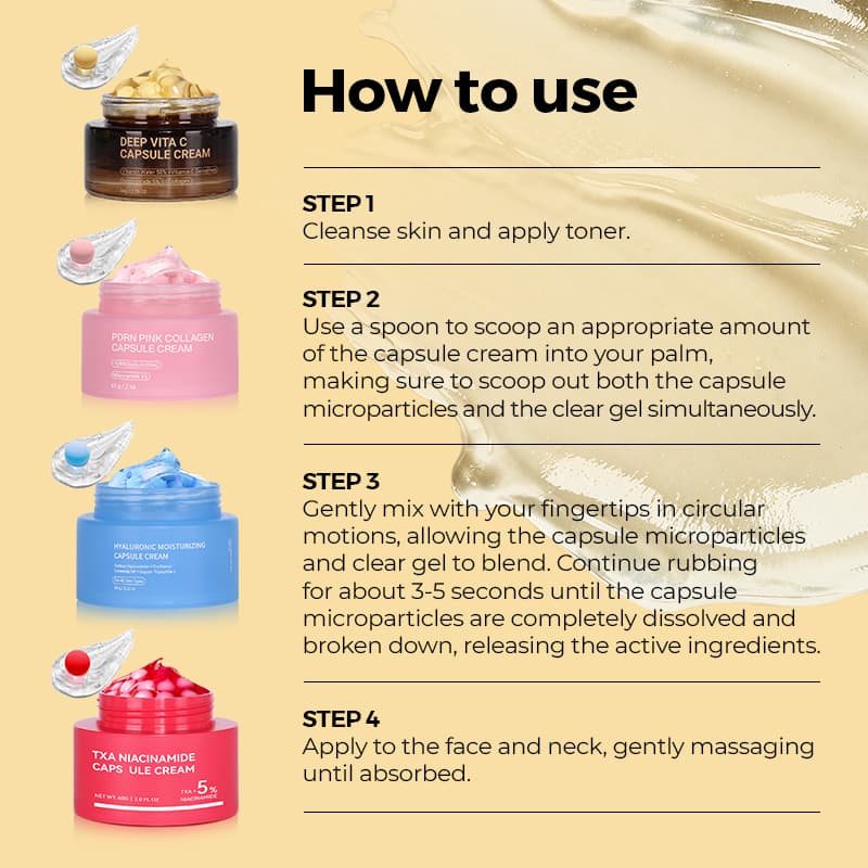 Panthenol Collagen Jelly Face Cream Korean Face Moisturizer Firming Anti-Aging Capsule Cream thumbnail 12