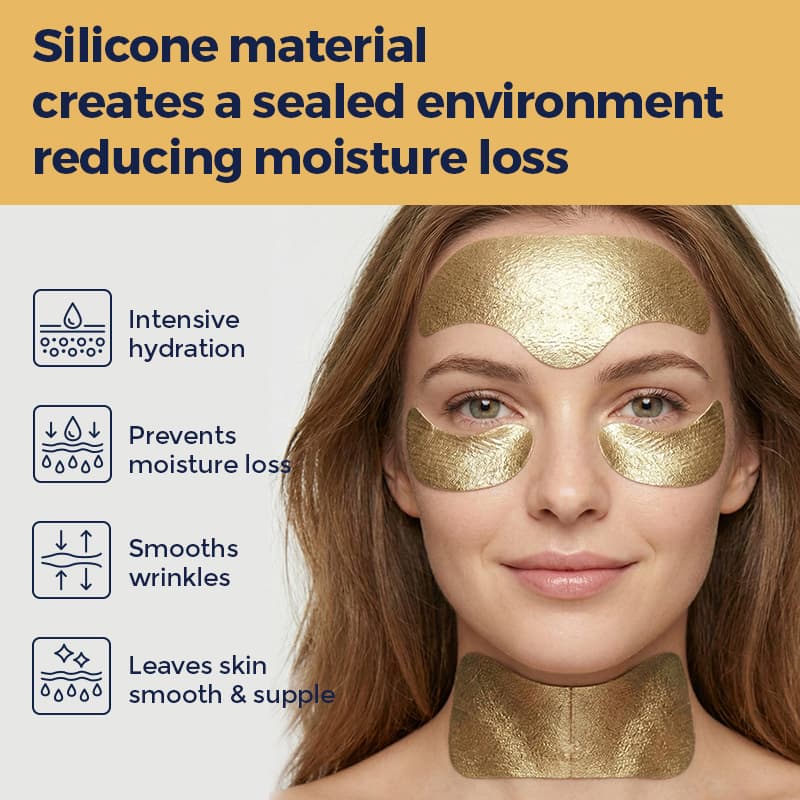 Personalized Gold Foil Mask Peptide Silicone Forehead Wrinkle Patches Reusable Forehead Tape for Wrinkles thumbnail 2