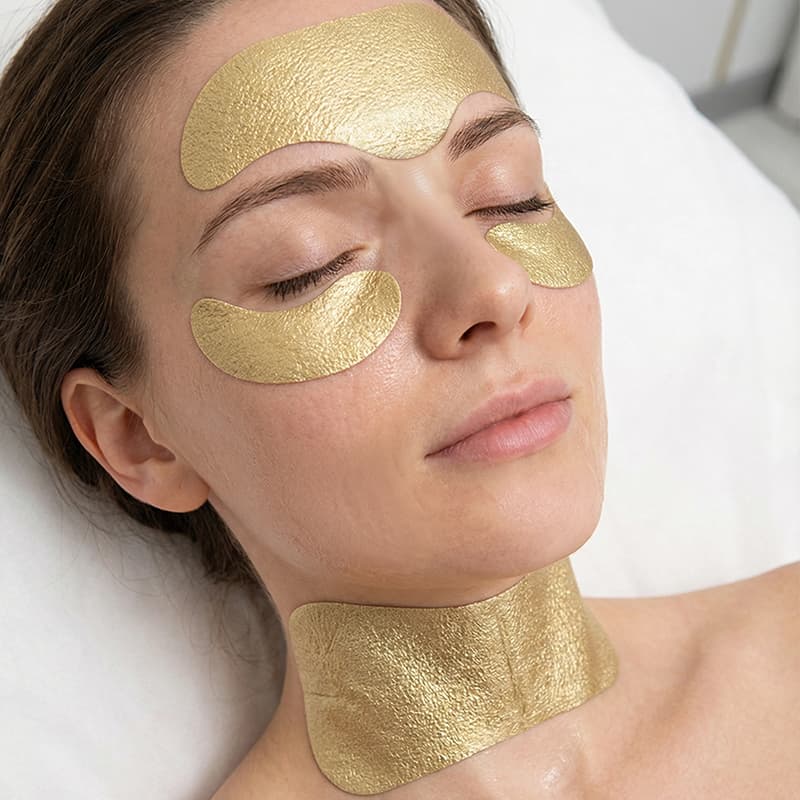 Personalized Gold Foil Mask Peptide Silicone Forehead Wrinkle Patches Reusable Forehead Tape for Wrinkles thumbnail 7
