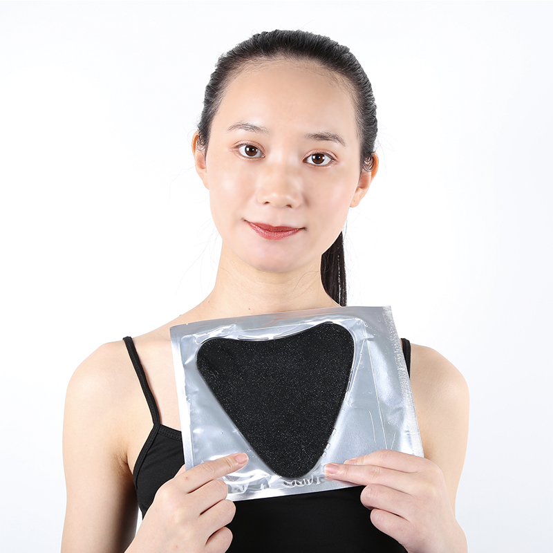 Black Gold Heart Chest Mask - 6