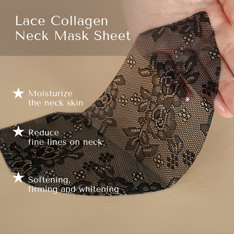 Black Lace Neck Mask - 3