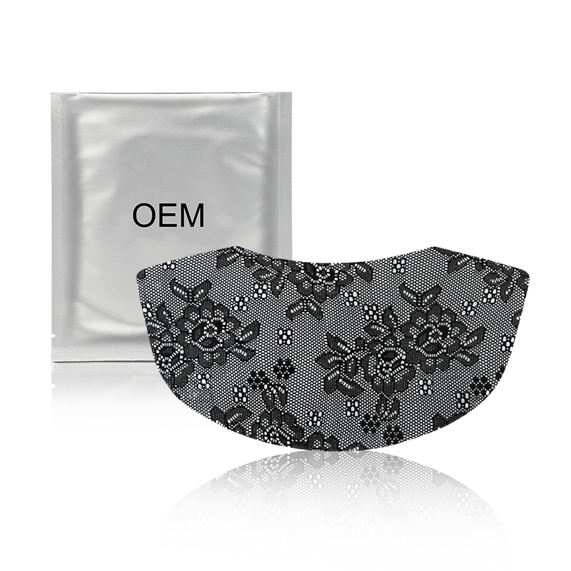 Black Lace Neck Mask - 6