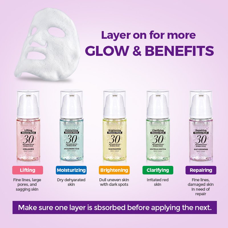 Deep Moisturizing Oxygen Bubble Mask Sheet Sodium Hyaluronate Foam Bubble Toner for Dull Skin thumbnail 2