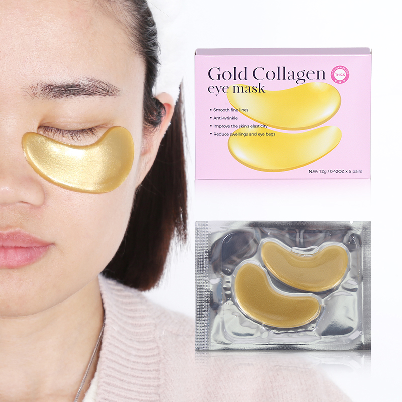 Gold Crescent Crystal Eye Patches - 2