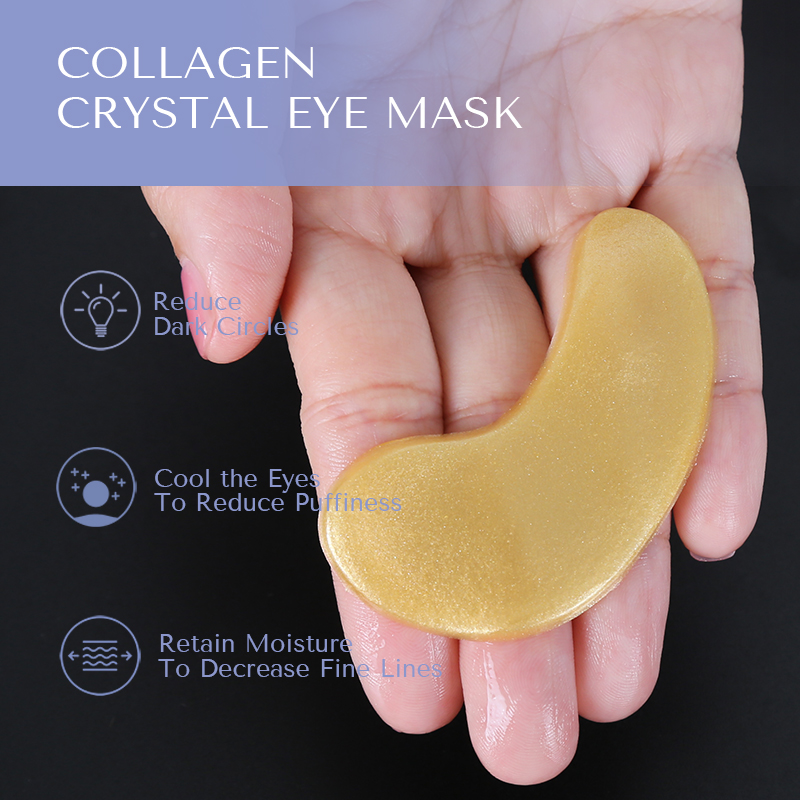 Gold Crescent Crystal Eye Patches - 5
