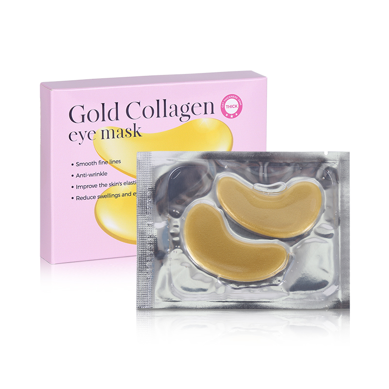 Gold Crescent Crystal Eye Patches - 6