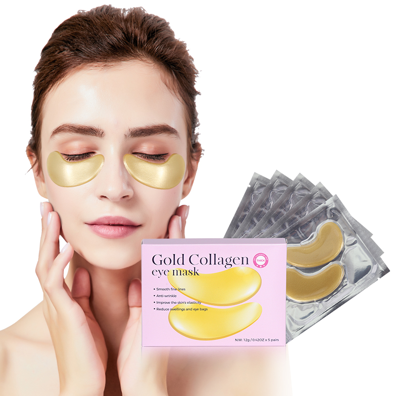 Gold Crescent Crystal Eye Patches