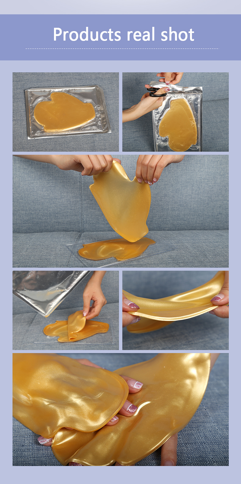 Gold Crystal Hand Mask - 6