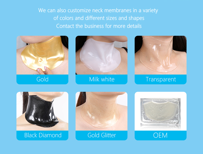 Gold Glitter Crystal Neck Mask - 2