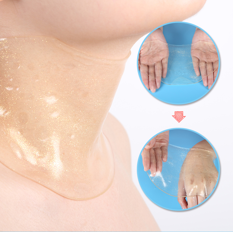 Gold Glitter Crystal Neck Mask - 5