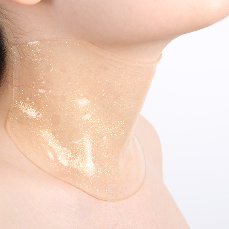 Gold Glitter Crystal Neck Mask - 12