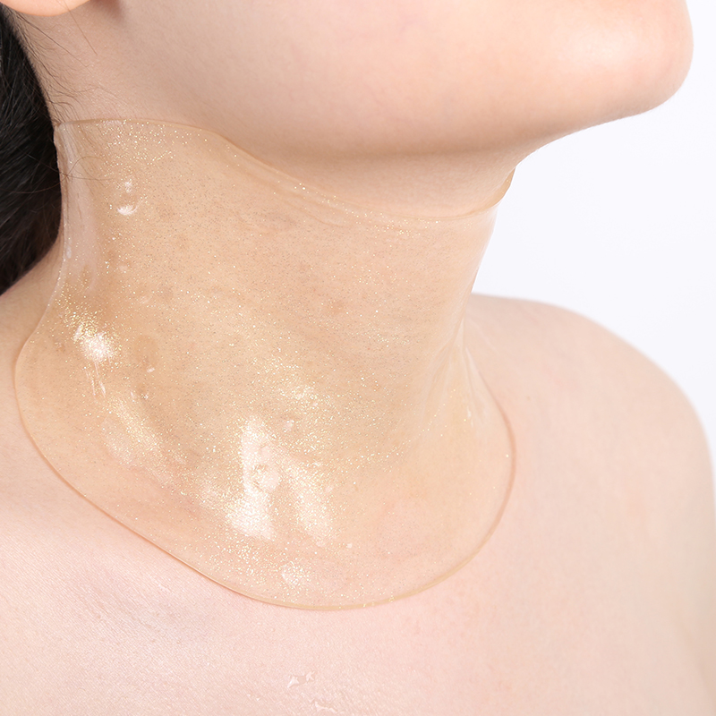 Gold Glitter Crystal Neck Mask - 13
