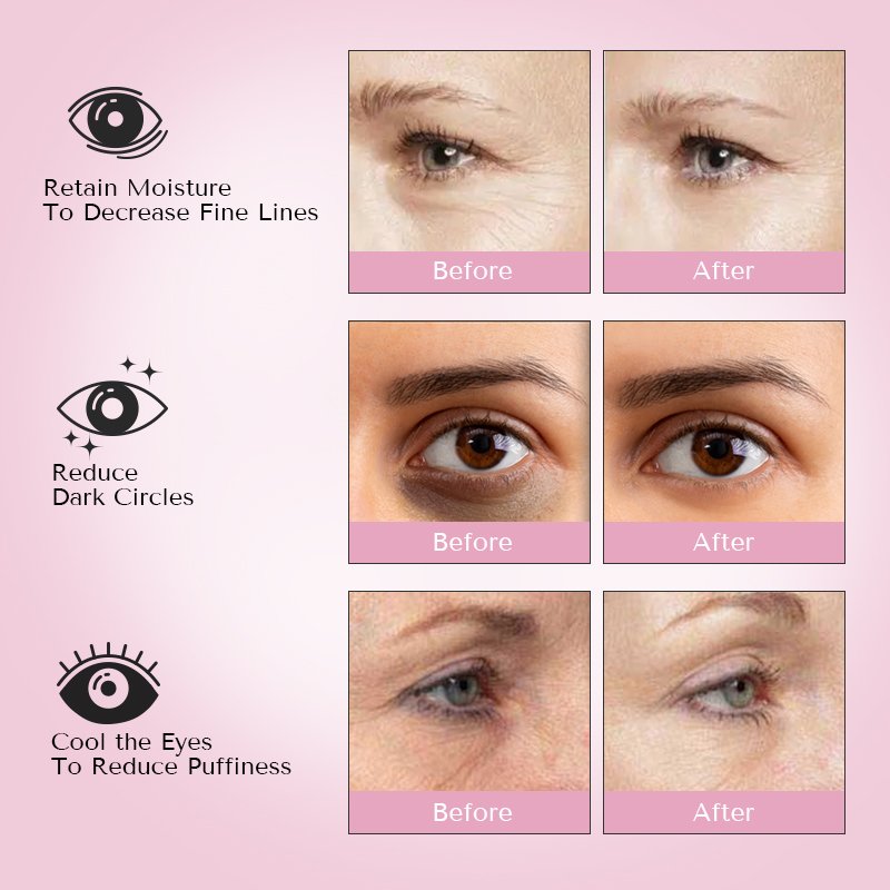 Pink Crescent Crystal Eye Patches - 3