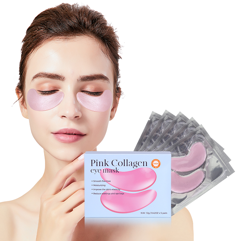 Pink Crescent Crystal Eye Patches - 4