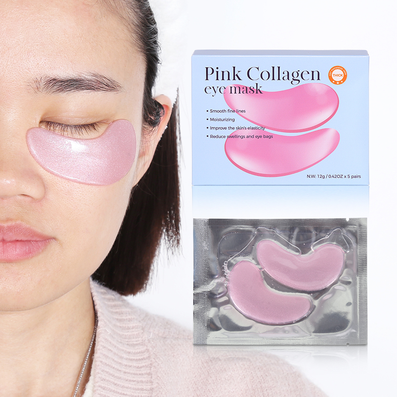 Pink Crescent Crystal Eye Patches - 5