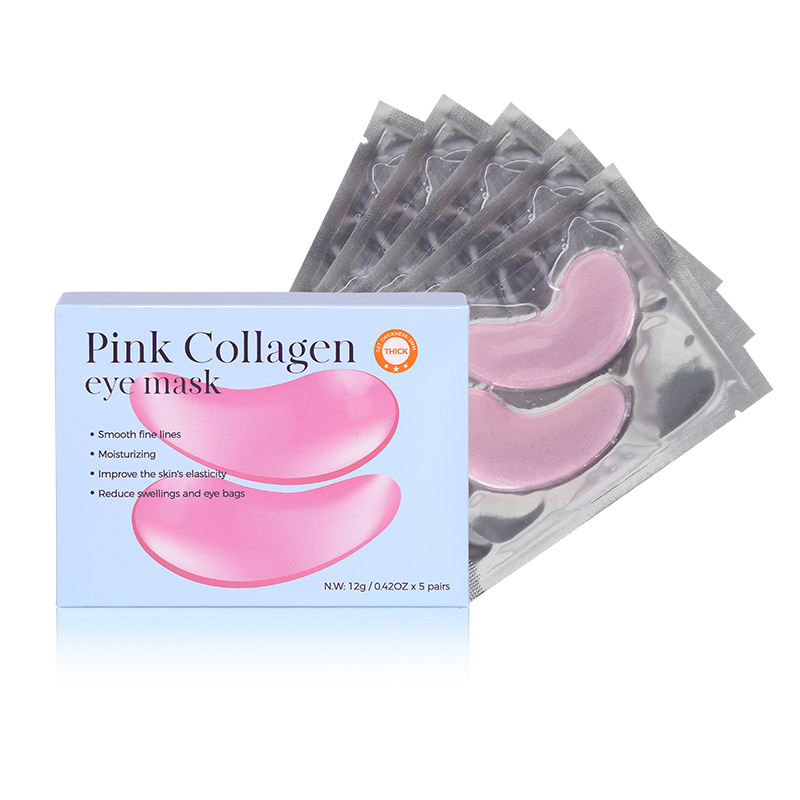 Pink Crescent Crystal Eye Patches - 6
