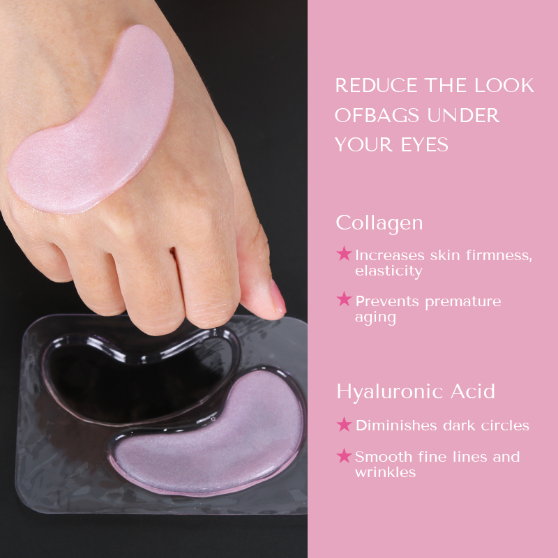 Pink Crescent Crystal Eye Patches - 7