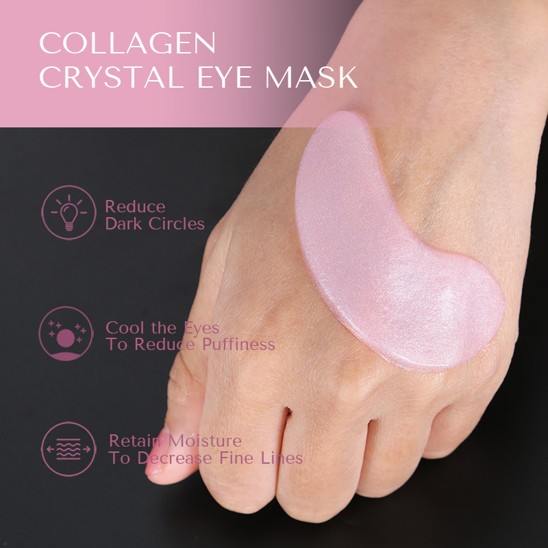Pink Crescent Crystal Eye Patches - 8